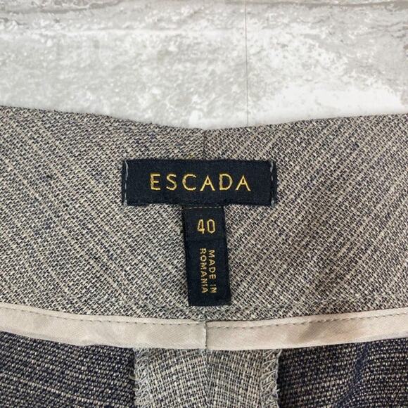 Escada Women's Grey Virgin Wool Dress Pants Size 40 / US 10 - Picture 3 of 11